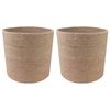 vidaXL Taimepoti komplekt 2 pcs Naturaalne &Oslash; 21 x 21 cm