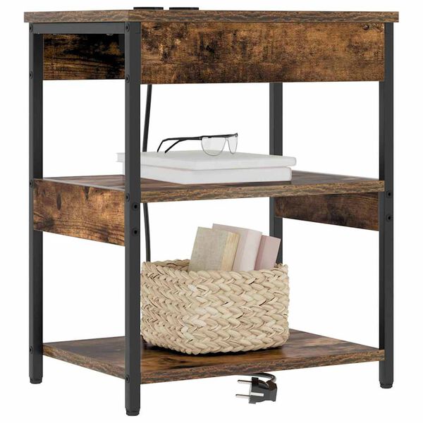 vidaXL &Ouml;&ouml;lambi kapp Suitsetatud tamm 41 x 31 x 51 cm Tehispuit