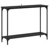 vidaXL Konsoollaud riiuliga Must tamm 101 x 30.5 x 75 cm Tehispuit