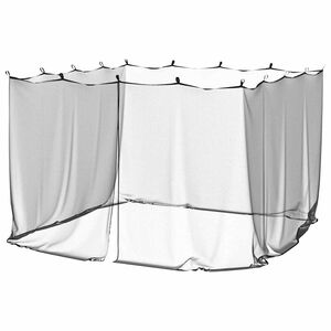 vidaXL s&auml;&auml;sev&otilde;rk &otilde;ue, 220 silma, must, 300 x 300 x 200 cm