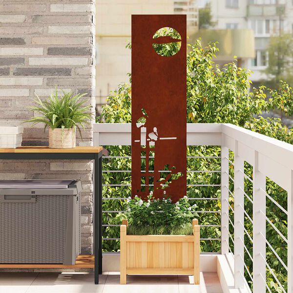 vidaXL Aia privaatsuse kate Rooste 32 x 140 cm terase t&uuml;&uuml;p