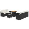 vidaXL Aia Diivanikomplekt 10 pcs Must polürotang