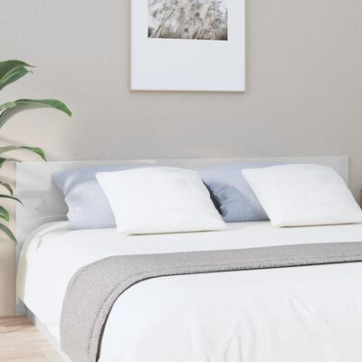 vidaXL voodipeats, kõrgläikega valge, 200 x 1,5 x 80 cm, tehispuit