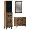 vidaXL Vannitoa m&ouml;&ouml;bleset 3 tk Pruun 62 x 33 x 58 cm Tugev mango puu