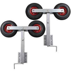 vidaXL paadi j&auml;relk&auml;ru kahe rullikuga v&ouml;&ouml;ritugi, 2 tk, 59-84 cm