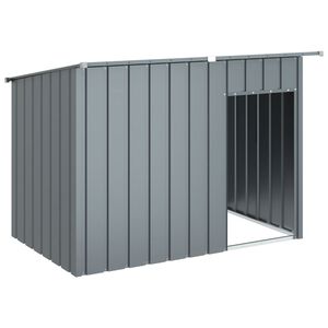 vidaXL koerakuut katusega, antratsiithall, 153 x 91 x 110 cm, teras