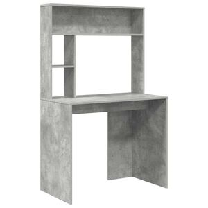 vidaXL Laud riiuliga Betoonhall 91 x 50 x 149 cm Tehispuit