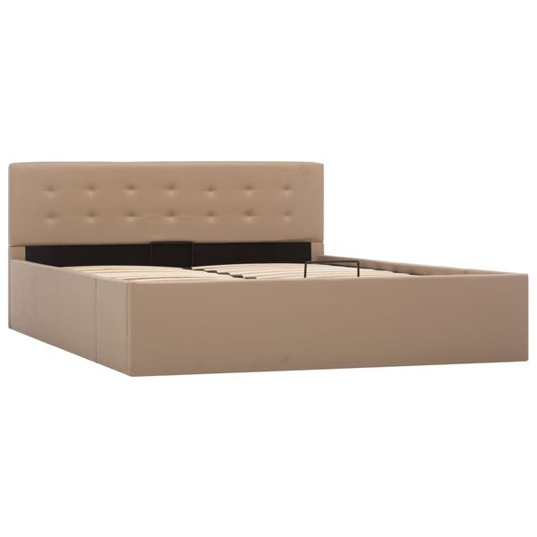 vidaXL h&uuml;drauliline hoiukastiga voodiraam kunstnahk 140x200 cm