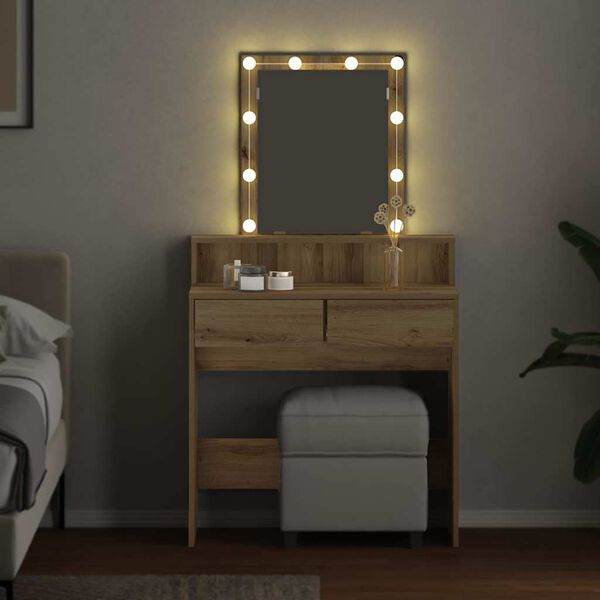 vidaXL Dressing Table käsitöötamm 80 x 41 x 144.5 cm Tehispuit