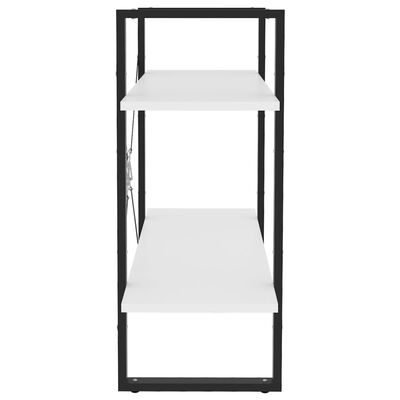vidaXL 2-korruseline raamaturiiul, valge, 60x30x70 cm, puitlaastplaat
