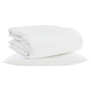vidaXL 2-in-1 &Uuml;hepoolsed Tekk padjaga 2 pcs Valge Down Feather