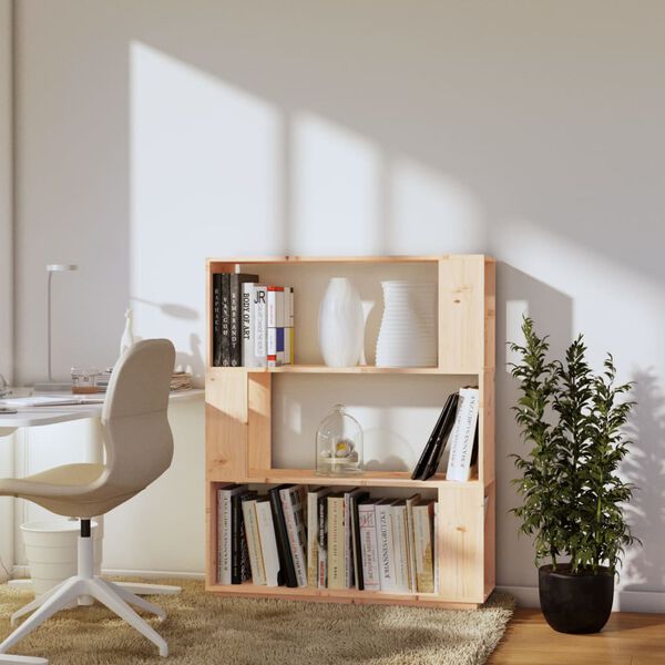 vidaXL raamaturiiul/ruumijagaja, 80x25x101 cm, täismännipuit