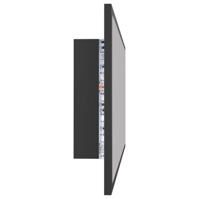 vidaXL LED vannitoa peeglikapp, hall, 100x8,5x37 cm, akrüül