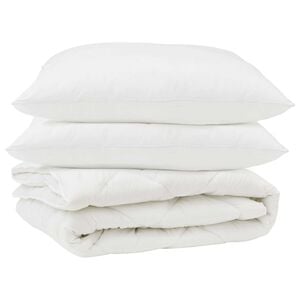 vidaXL Suletekk padjaga 3 pcs Valge Mikrofiiber