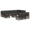 vidaXL Aia Diivanikomplekt 14 pcs Hall pol&uuml;rotang