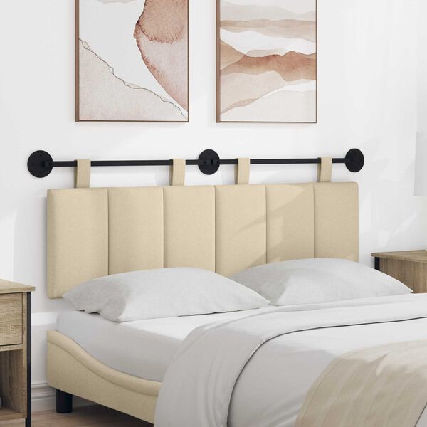 vidaXL Rippuv Peatoe Seinale kinnitatav cream 150 x 55 x 5 cm kangas