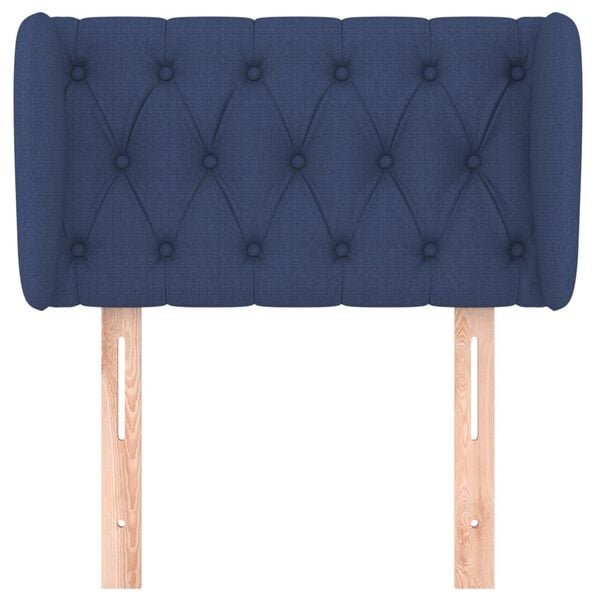 vidaXL voodipeats servadega, sinine, 83x23x78/88 cm, kangas