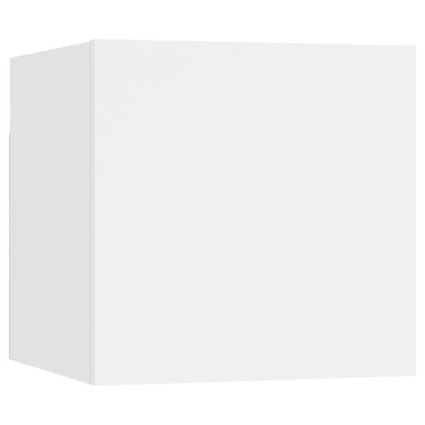 vidaXL seinale kinnitatav telerikapp, valge, 30,5 x 30 x 30 cm