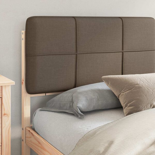 vidaXL Voodiraam Pehme Peatoega Pruunikashall 180 x 200 cm Tahke mänd