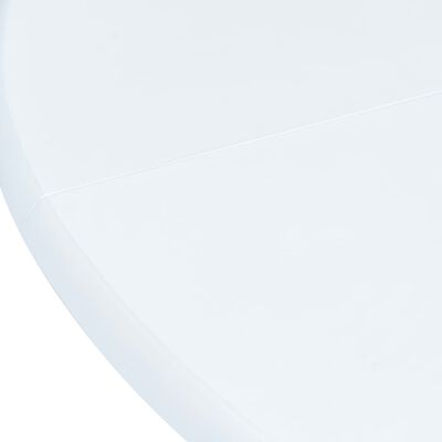 vidaXL söögilaud, valge, 106 cm, kautšukipuit