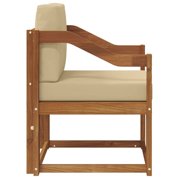 vidaXL &Otilde;uesohva Tugev akaatsiapuit ja pol&uuml;ester Neutraalne