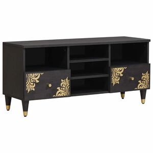 vidaXL Telerikapp sahtliga Must 100 x 33 x 46 cm Tugev mango puu