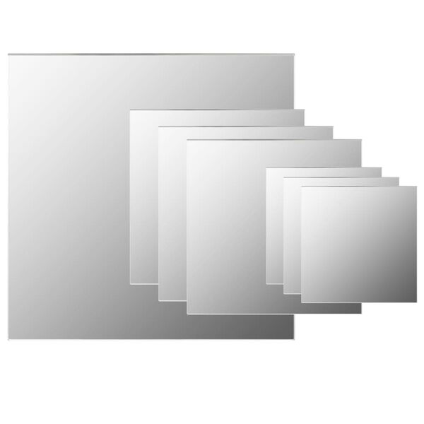 vidaXL 7-osaline seinapeegli komplekt, kandiline, klaasist