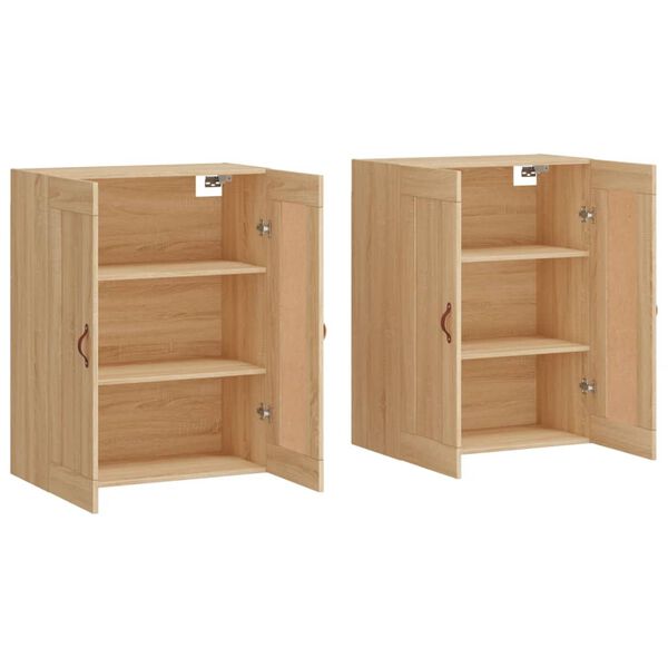 vidaXL seinakapid 2 tk, Sonoma tamm, tehispuit