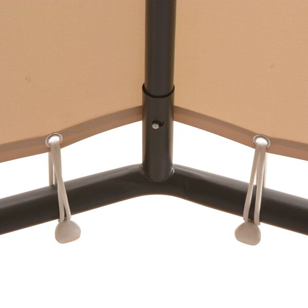 vidaXL varikatus 3 x 3 m, teras, beež