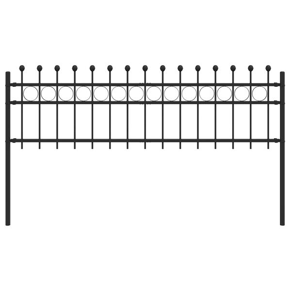 vidaXL Ring Aed Must 200 x 130 cm Pulberv&auml;rvitud teras