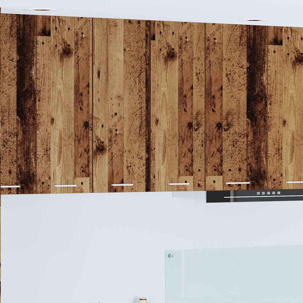 vidaXL Seinakapp 2 pcs Vana puu ja valge 30 x 31 x 80 cm Tehispuit