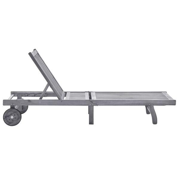 vidaXL p&auml;evitustool istmepadjaga, hall, akaatsiapuit