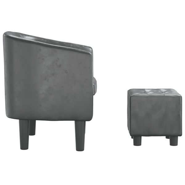 vidaXL tugitool jalapingiga, hall, kunstnahk