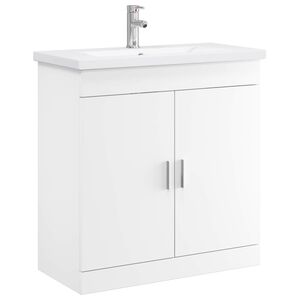 vidaXL Vannitoa m&ouml;&ouml;bleset Valge 81 x 40 x 84,5 cm Tehispuit