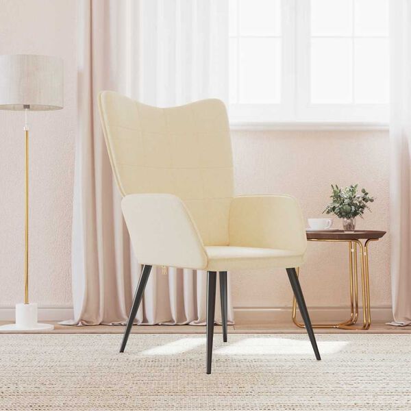 vidaXL puhketool, kreemjas, kangas