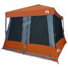vidaXL Telgikomplekt katusega 2 pcs Hall ja oranž Taffeta ja kangas