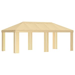 vidaXL Gazebo Kate 6 x 3 m Kreemjas Pol&uuml;ester 190