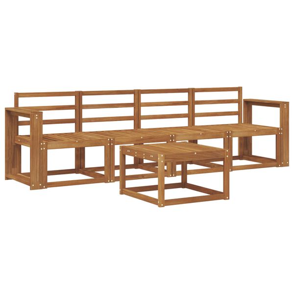 vidaXL V&auml;li diivanikomplekt 5 pcs Neutraalne Tugev akatsiapuu