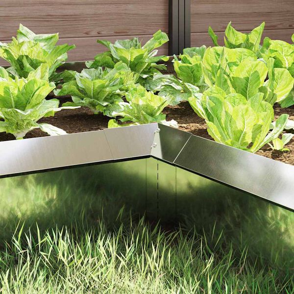 vidaXL &Uuml;kssarviku aed 4 pcs H&otilde;bedane 10 x 10 x 25 cm Tsinkteras