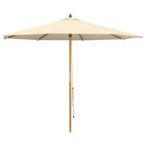 vidaXL Aedapara &Oslash; 300 x 248 cm Tugev Eukal&uuml;pti Puit Kreemvalge