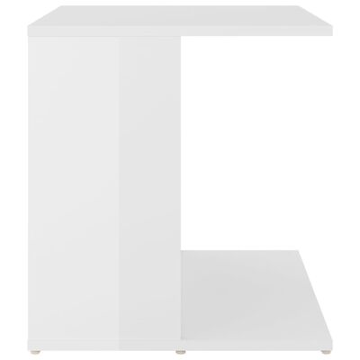 vidaXL lisalaud, kõrgläikega, valge, 45 x 45 x 48 cm, puitlaastplaat