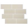 vidaXL Subway plaat 10 pcs Beež 29 x 21 cm Pol&uuml;uretaan ja PET
