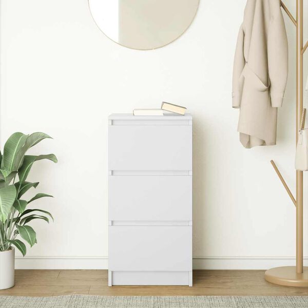 vidaXL puhvetkapp, valge, 37,5x35x76 cm, tehispuit