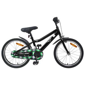 vidaXL Laste Bike 18 Tolli 5-7 aastastele Must