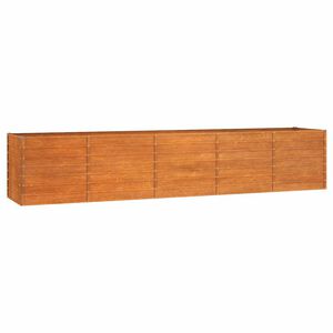 vidaXL taimekast, rooste, 400x80x77 cm, Corten-teras