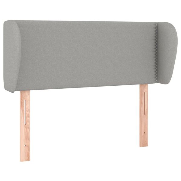 vidaXL voodipeats servadega, helehall, 83x23x78/88 cm, kangas