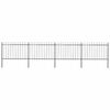 vidaXL aiapiire odaotsaga, terasest, 714,5 x 120 cm, must