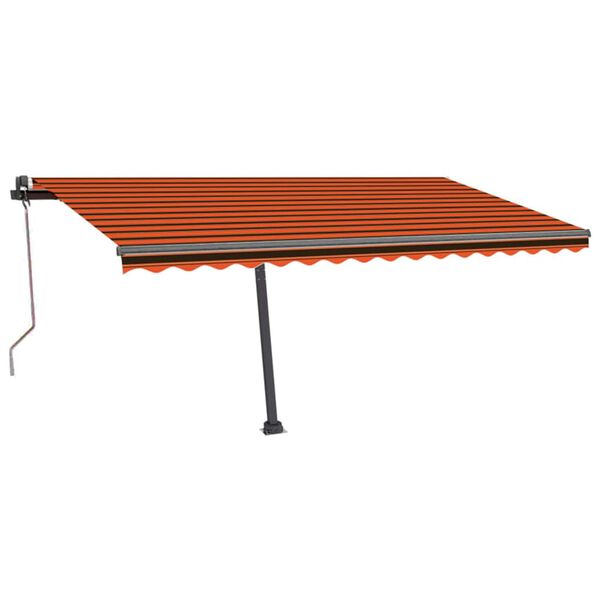 vidaXL iseseisev automaatne varikatus 400x300 cm oranž/pruun