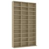 vidaXL CD-kapp, Sonoma tamm, 102 x 23 x 177,5 cm, tehispuit