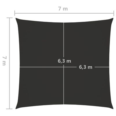 vidaXL oxford-kangast päikesepuri, kandiline, 7 x 7 m, antratsiithall